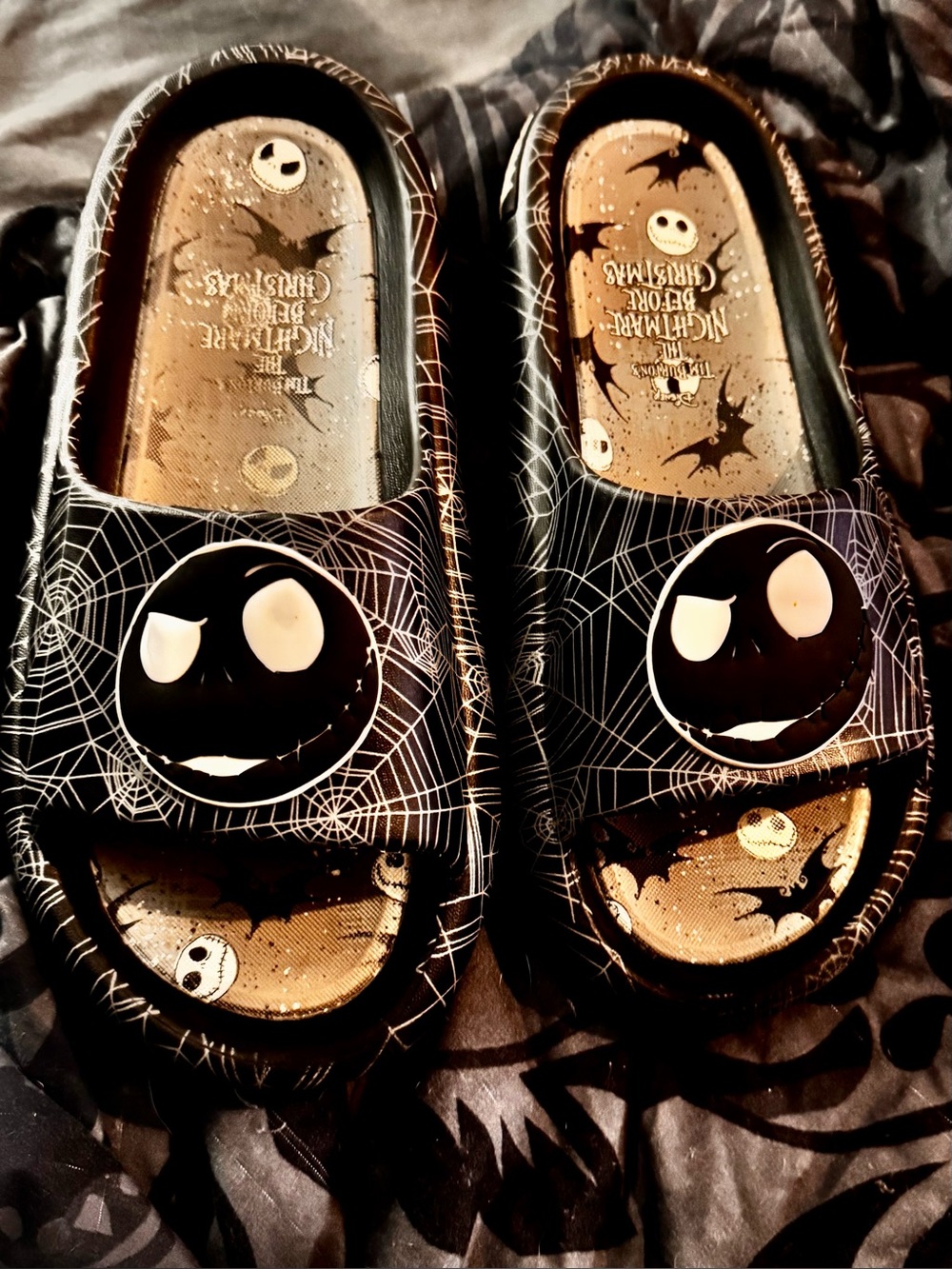 Disney’s The Nightmare Before Christmas Jack Skellington Slides Men’s Sz. 9